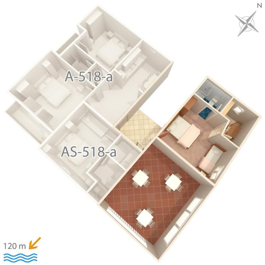 Apartment Podgora 518B Eksteriør bilde